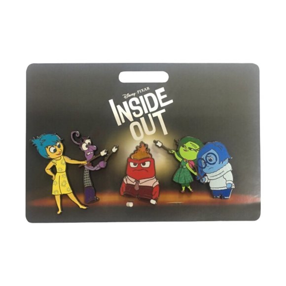 Disney Store Inside Out Joy Fear Anger Disgust Sadness Pin Set - Picture 6 of 6